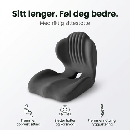 SpinaSit - Ergonomisk Sittepute med Ryggstøtte
