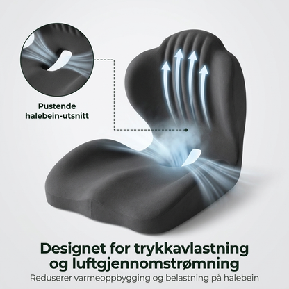 SpinaSit - Ergonomisk Sittepute med Ryggstøtte